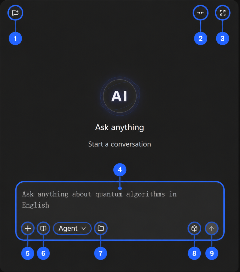 Annotated AI chat panel