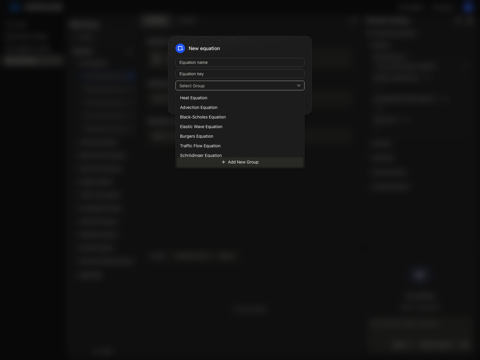 Group dropdown