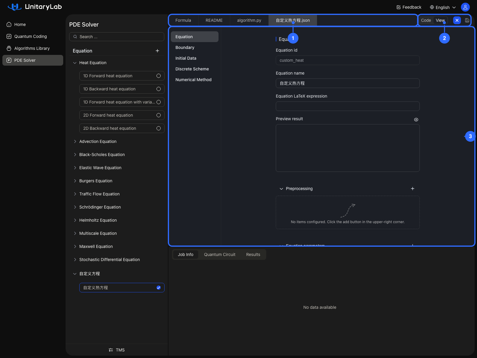 Annotated custom equation editor