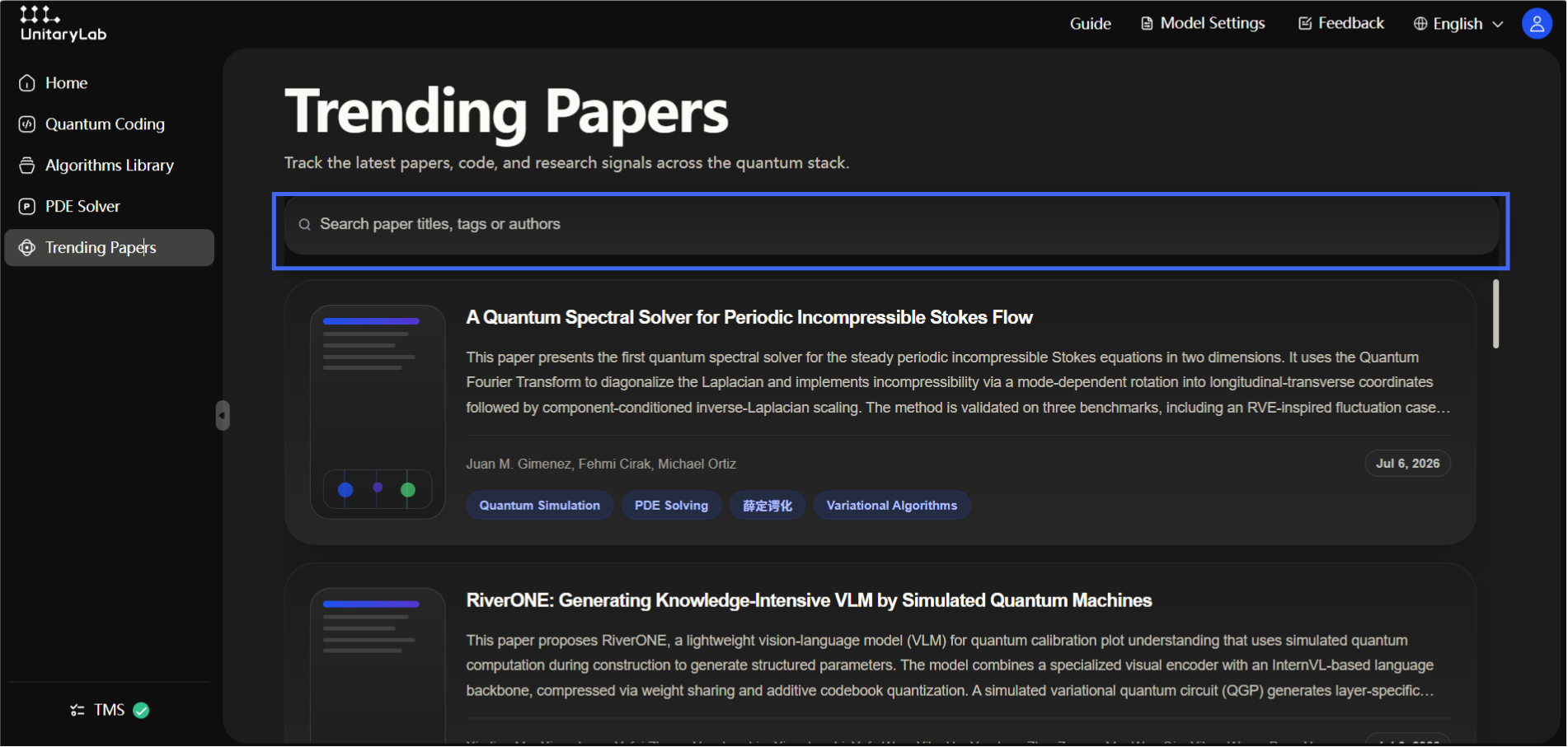 Weekly Paper search