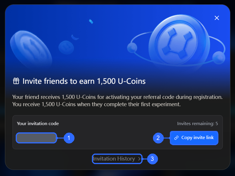 Invitation code, link, and records